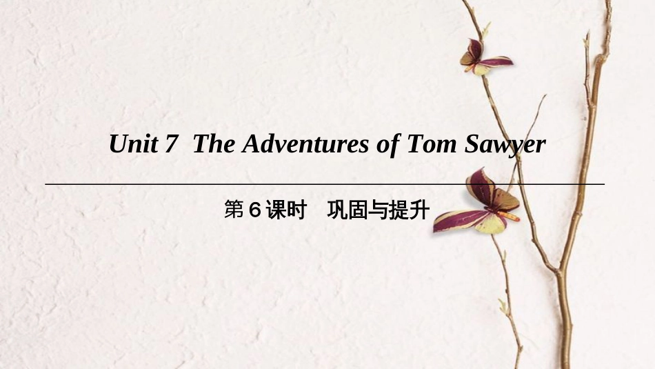 （广州沈阳通用）九年级英语上册 Module 4 A taste of literature Unit 7 The Adventures of Tom Sawyer（第6课时）巩固与提升课件 牛津深圳版(1)_第1页