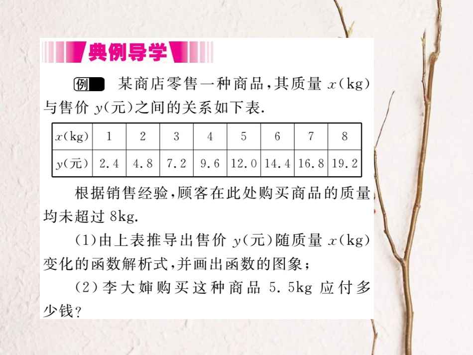 八年级数学下册 第四章 一次函数 4.1 函数和它的表示法 4.1.2 函数的表示法导学课件 （新版）湘教版(1)_第3页