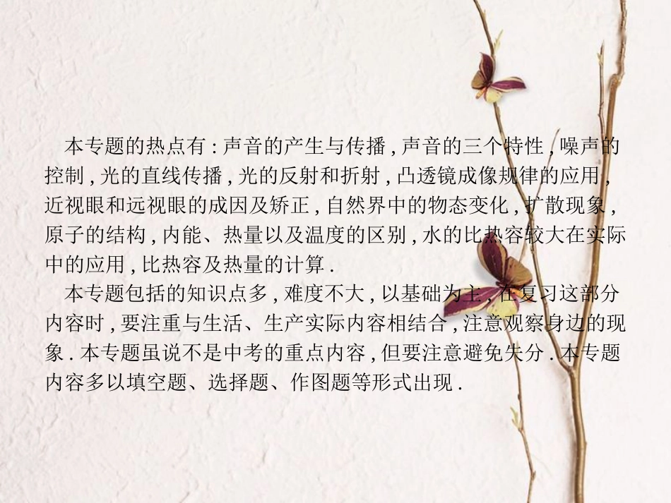 中考物理 专题一 声、光、热综合复习课件 新人教版_第3页