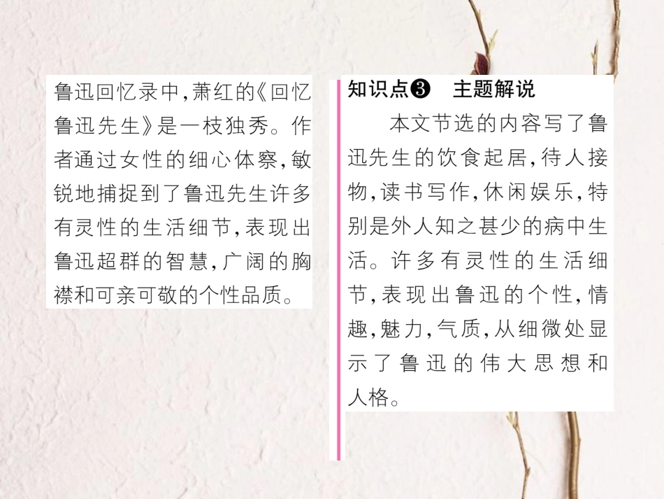 （遵义专版）七年级语文下册 第一单元 3 回忆鲁迅先生（节选）课件 新人教版_第3页