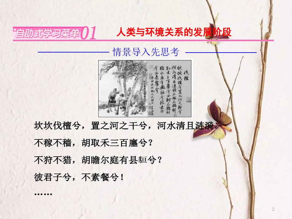 高中地理 第一章 环境与环境问题 第一节 人类与环境的关系课件 中图版选修6_第2页