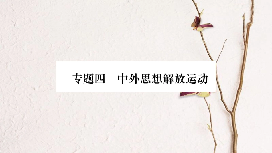 （达州专版）中考历史总复习 第二篇 知能综合提升 专题4 中外思想解放运动课件_第1页