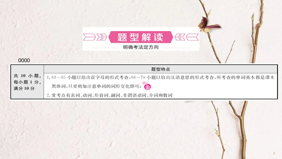（日照专版）中考英语总复习 题型突破 题型五 单词拼写课件_第2页