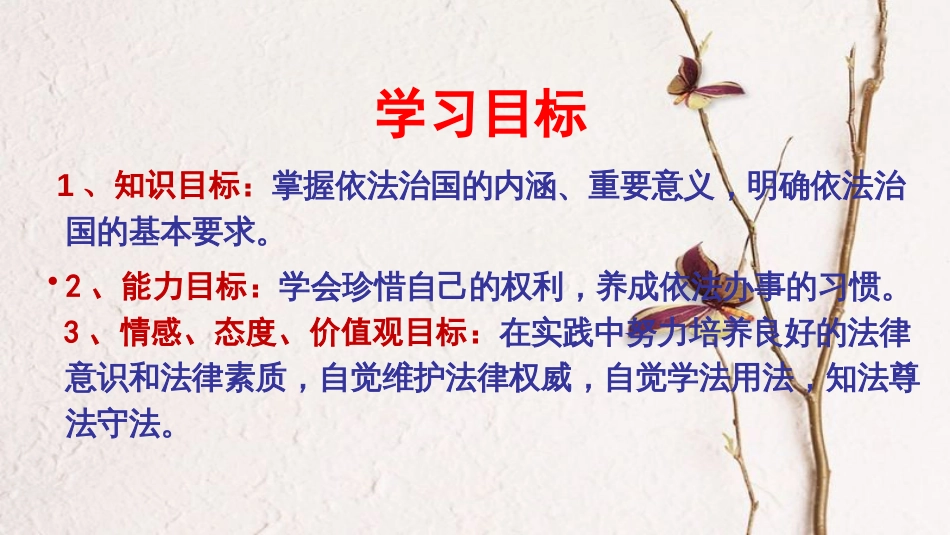 九年级政治全册 第四单元 又到两会时 第十二课《法律的尊严》第1框《依法治国》课件 教科版(1)_第3页