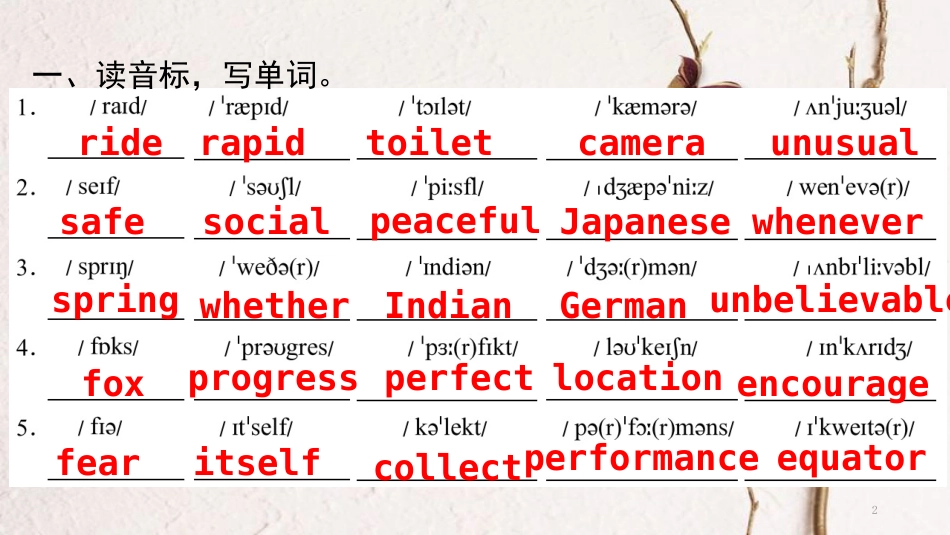 八年级英语下册 Unit 9 Have you ever been to a museum Part 6 Self Check课件 （新版）人教新目标版(1)_第2页