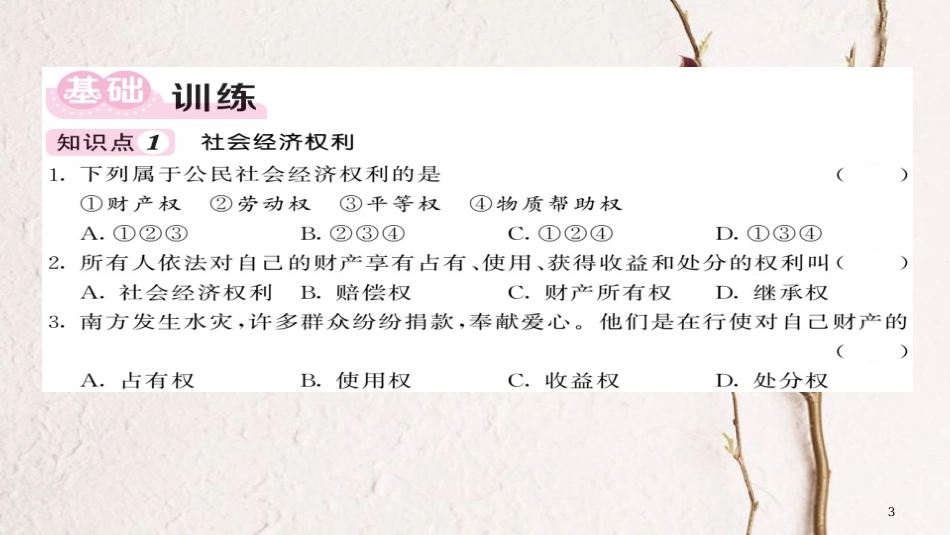 八年级道德与法治下册 第二单元 理解权利义务 第三课 公民权利（第2课时）课件 新人教版_第3页