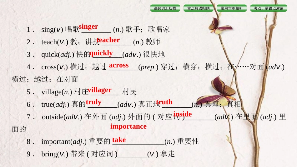 中考英语总复习 第1篇 基础考点夯实 七下 Units 1-6课件 人教新目标版(1)_第3页