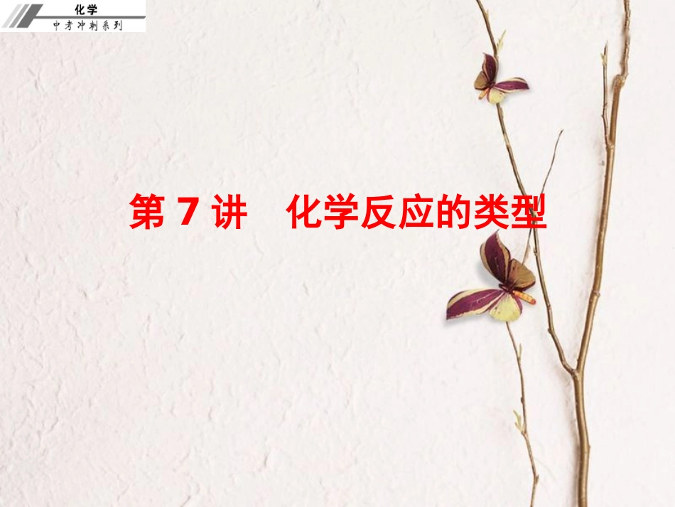中考化学冲刺 第7讲 化学反应的类型习题课件_第1页