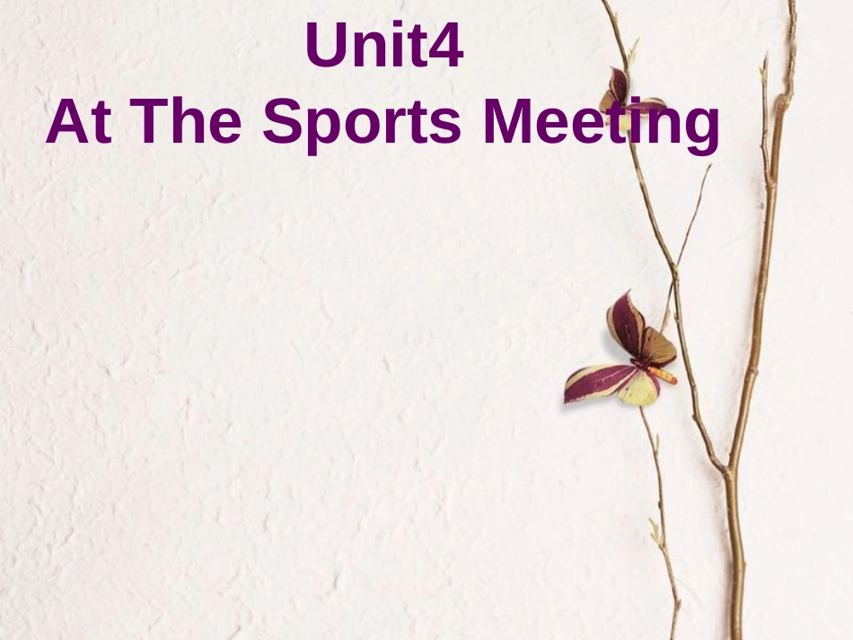 六年级英语下册 Unit 4 At the Sports Meeting课件1 陕旅版_第1页