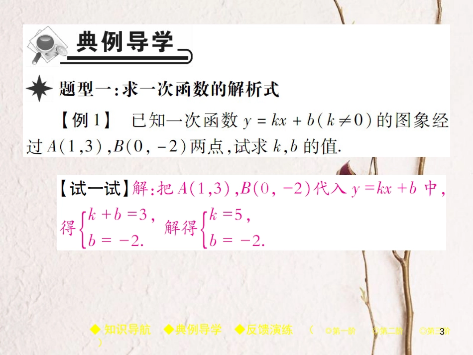 八年级数学下册 19《一次函数》19.2 一次函数 19.2.2 第3课时 一次函数的解析式习题课件 （新版）新人教版_第3页