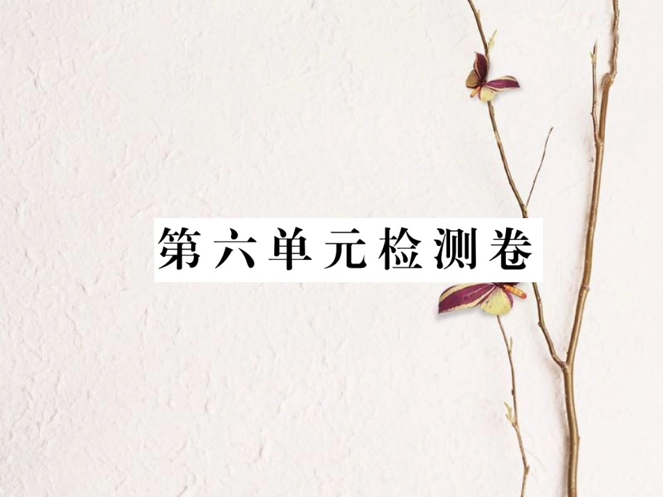 八年级语文下册 第六单元检测卷习题课件 鄂教版(1)_第1页