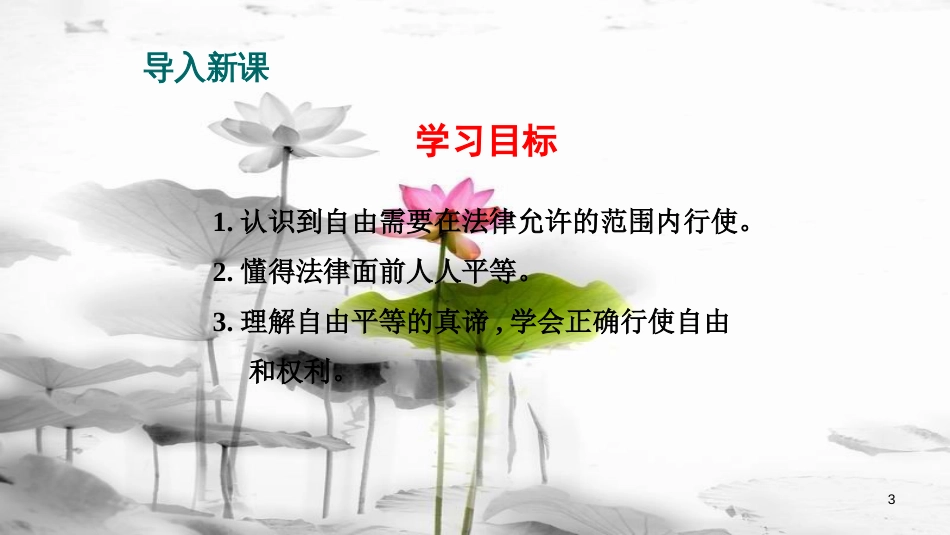 八年级道德与法治下册 第四单元 崇尚法治精神 第七课 尊重自由平等 第1框《自由平等的真谛》课件 新人教版(1)_第3页