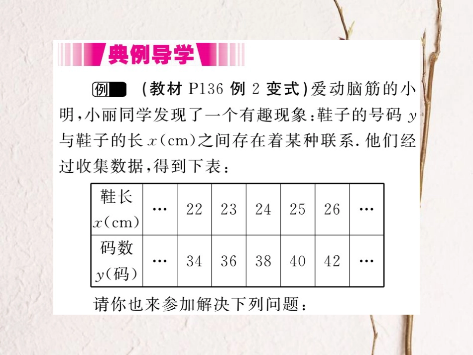 八年级数学下册 第四章 一次函数 4.5 一次函数的应用 第2课时 建立一次函数模型解决预测类型的实际问题导学课件 （新版）湘教版(1)_第3页