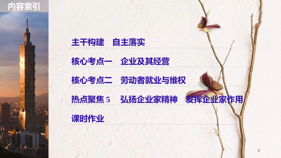 2019届高考政治一轮复习 第二单元 生产、劳动与经营 第5课 企业与劳动者课件 新人教版必修1_第3页