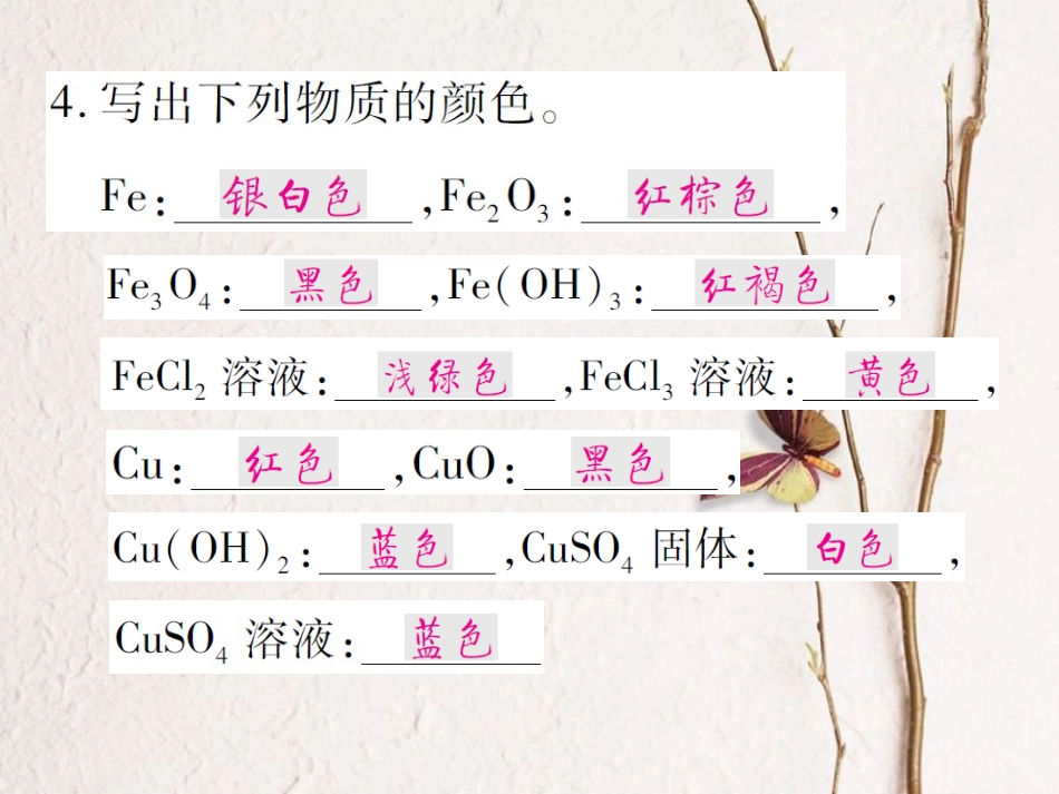 九年级化学下册 第七单元 常见的酸和碱限时默写习题课件1 （新版）鲁教版(1)_第3页