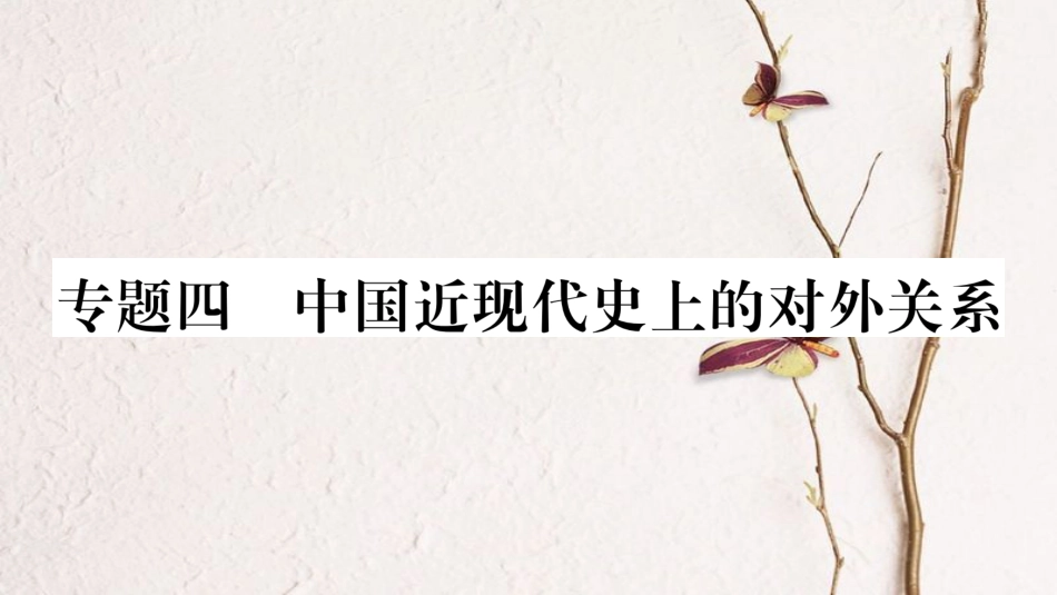 （广西北部湾专版）中考历史总复习 第二篇 知能综合提升 专题4 中国近现代史上的对外关系课件 新人教版(1)_第1页