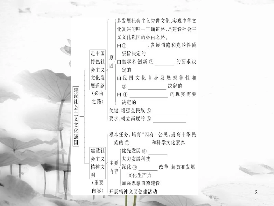 2019年高考政治一轮复习 第四单元 发展中国特色社会主义文化 9 建设社会主义文化强国课件 新人教版必修3_第3页