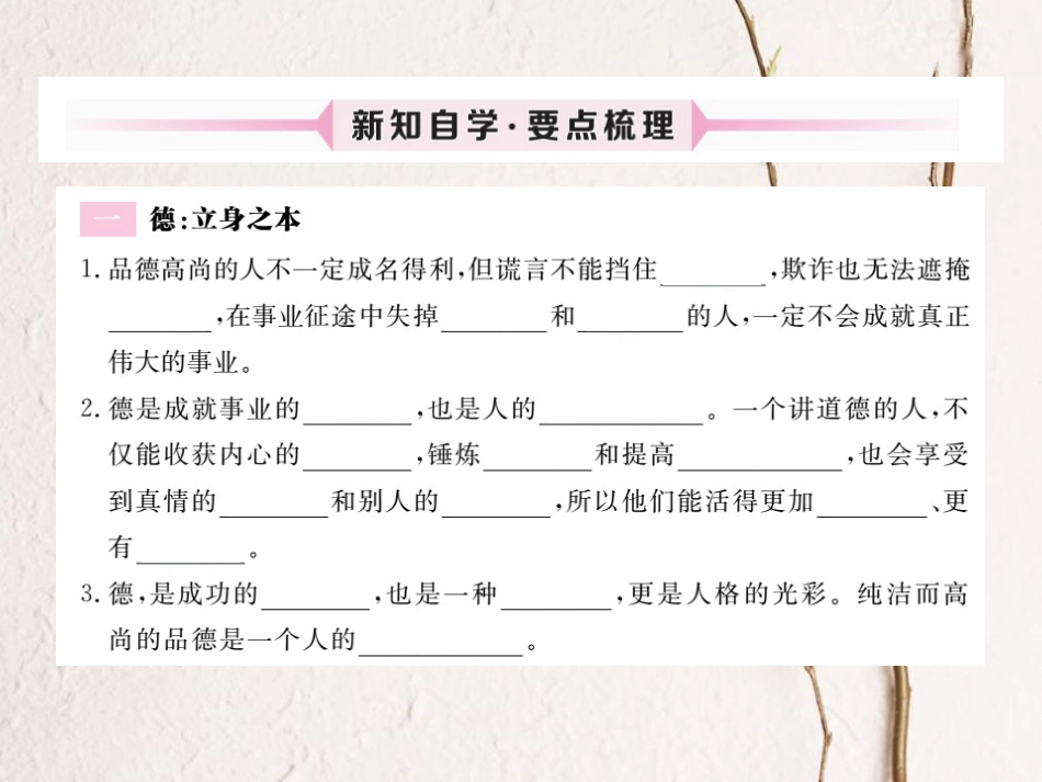 九年级政治全册 第四单元 从这里出发 第十一课 在人群中挺立 第1框 德立身之本 美德需要勇气课件 人民版[共12页]_第2页