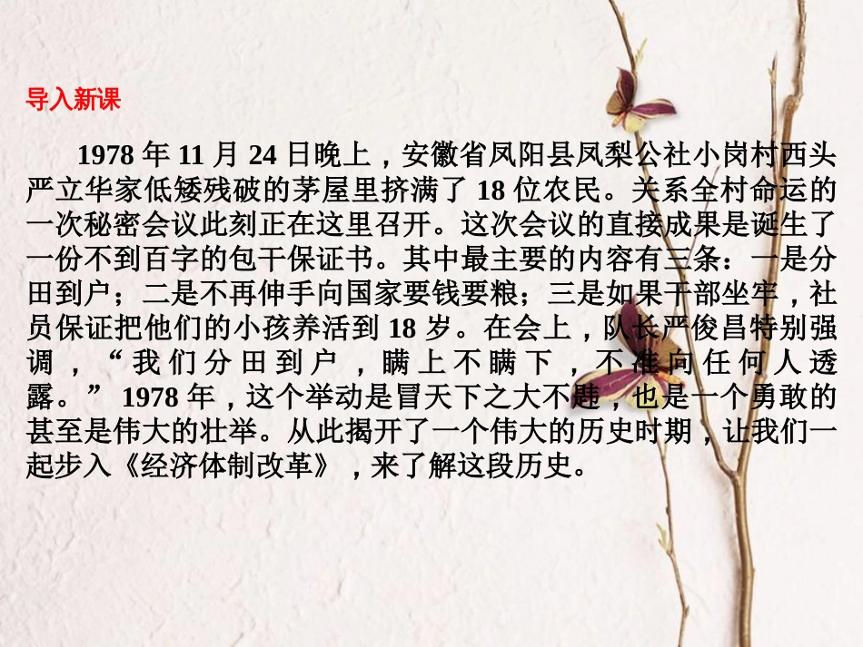八年级历史下册 第三单元 中国特色社会主义道路 第8课 经济体制改革教学课件 新人教版(1)_第2页