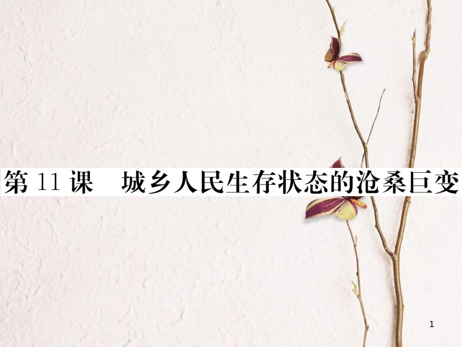 八年级历史下册 第三单元 社会主义现代化建设的新时期 第11课 城乡人民生存状态的沧桑巨变作业课件 川教版_第1页