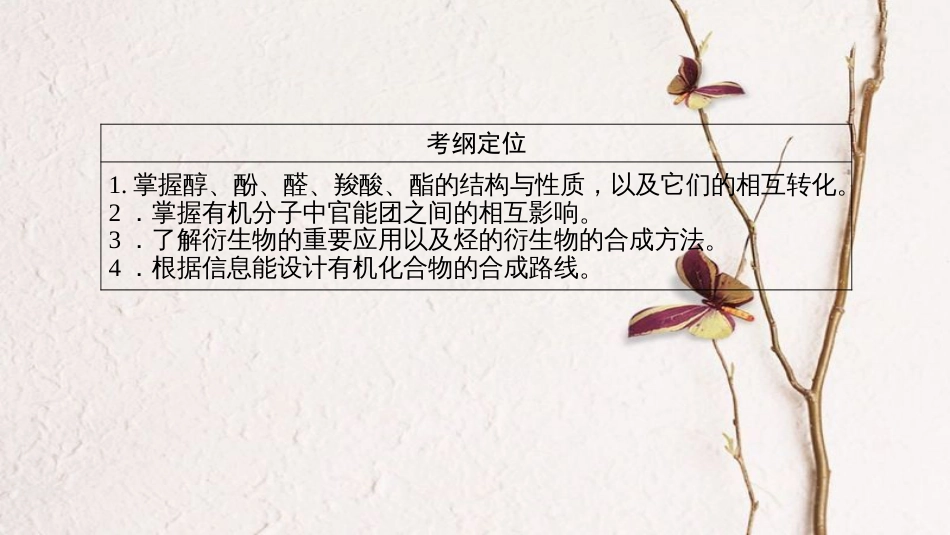 广东省惠东县高考化学一轮复习 第十一章 有机化学基础 第3节 烃的含氧衍生物课件(1)_第2页