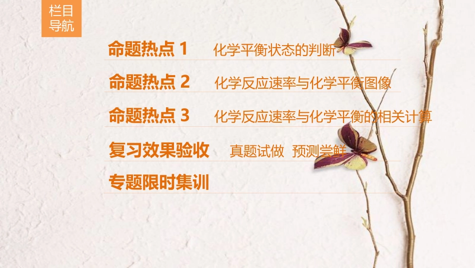 高考化学二轮复习 专题2 化学基本理论 第8讲 化学反应速率与化学平衡课件_第2页
