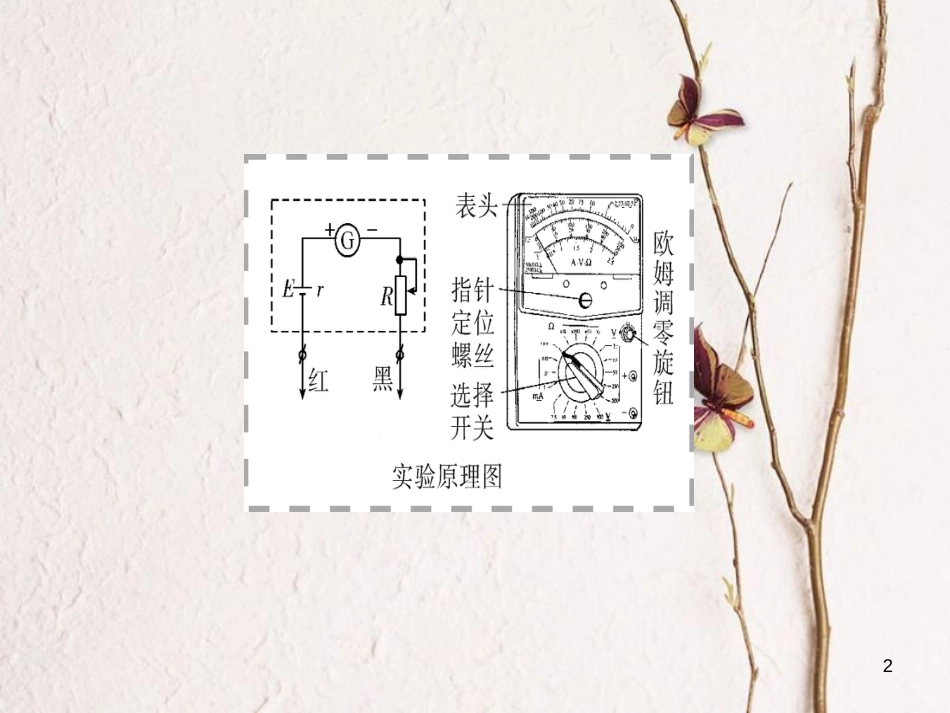 高考物理一轮总复习 实验11 练习使用多用电表课件_第2页