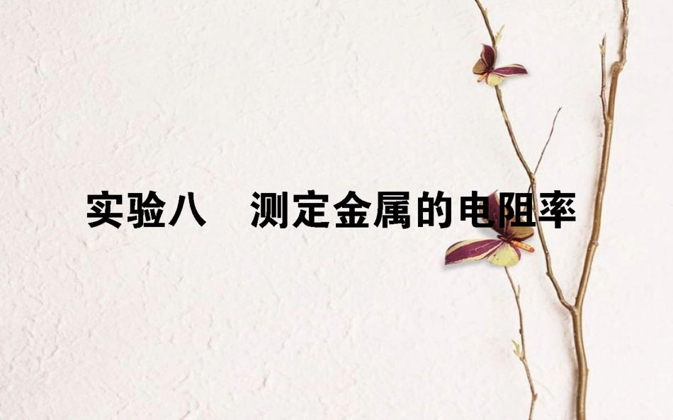2019届高考物理一轮复习 第八章 恒定电流 实验八课件_第1页