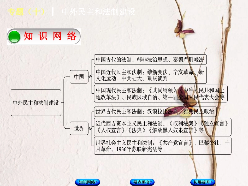 中考历史复习方案 专题突破篇 专题十 中外民主和法制建设课件 岳麓版_第2页