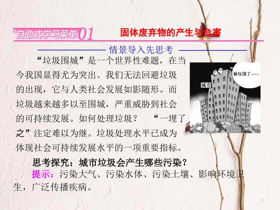 高中地理 第四章 环境污染与防治 第二节 固体废弃物的治理课件 中图版选修6_第2页