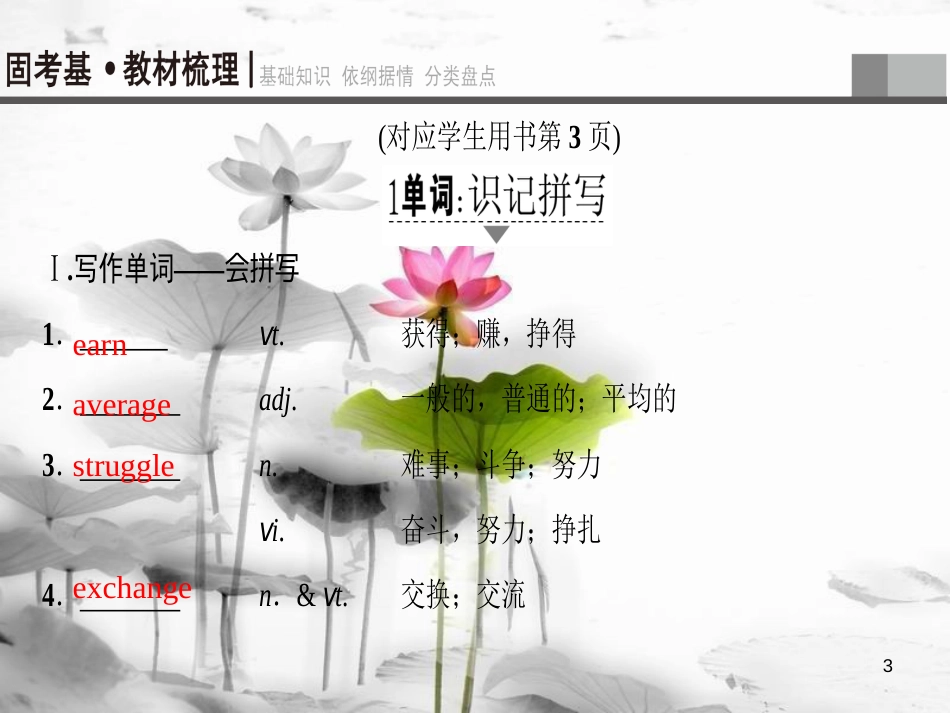 2019版高三英语一轮复习 Unit 1 School life课件 牛津译林版必修1_第3页