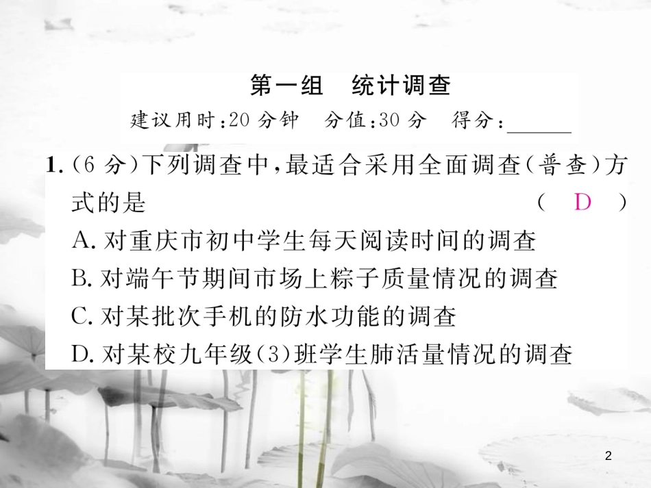 （黔西南专版）七年级数学下册 双休作业（九）作业课件 （新版）新人教版_第2页