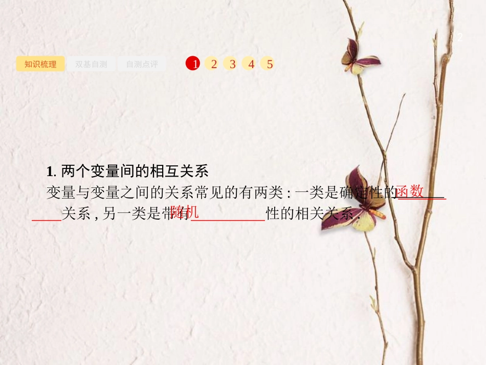 2019届高考数学一轮复习 第十章 算法初步、统计与统计案例 10.4 变量间的相关关系、统计案例课件 文 新人教B版_第2页