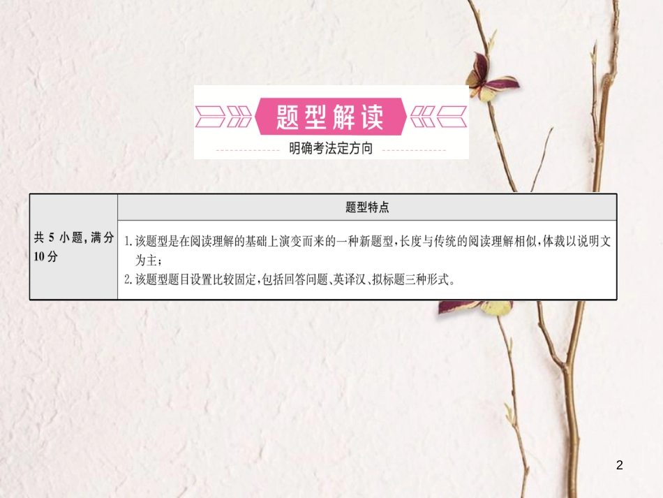 （淄博专版）中考英语复习 第二部分 语言知识运用 题型六 阅读表达课件_第2页