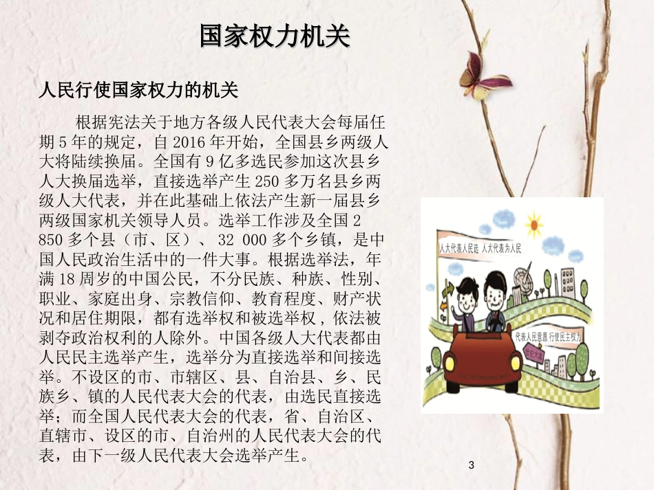八年级道德与法治下册 第三单元 人民当家作主 第6课 我国国家机构复习课件 新人教版_第3页