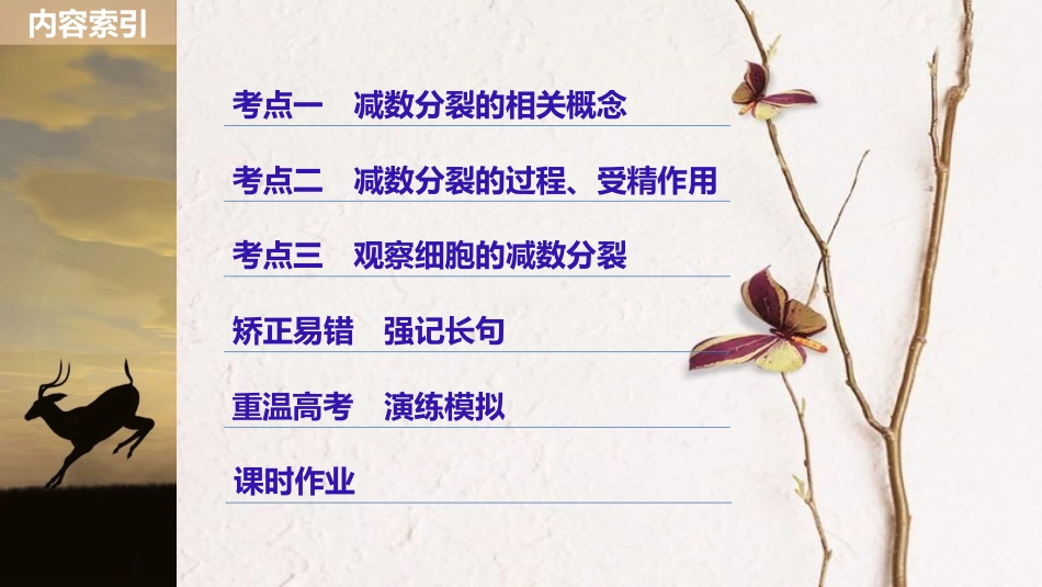 高考生物大一轮复习 第四单元 细胞的生命历程 第12讲 减数分裂和受精作用课件(1)_第3页