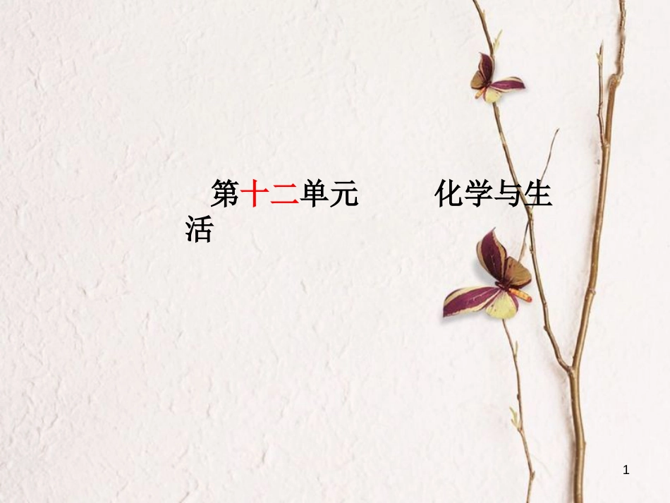 安徽省中考化学复习 第十二单元 化学与生活课件(1)_第1页