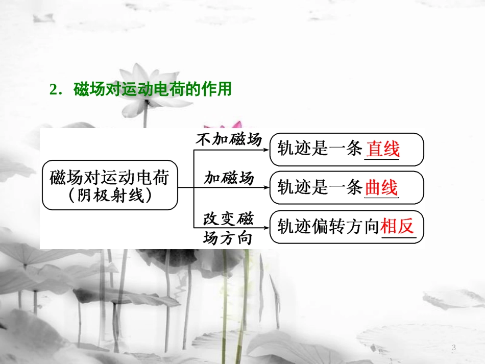 高中物理 第6章 磁场对电流和运动电荷的作用 第2节 磁场对运动电荷的作用课件 鲁科版选修3-1_第3页