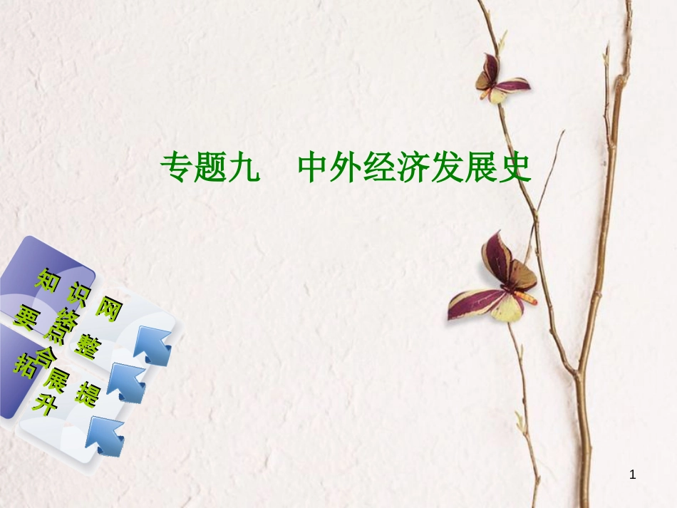 中考历史复习方案 专题突破篇 专题九 中外经济发展史课件 岳麓版_第1页