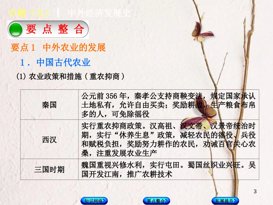 中考历史复习方案 专题突破篇 专题九 中外经济发展史课件 岳麓版_第3页