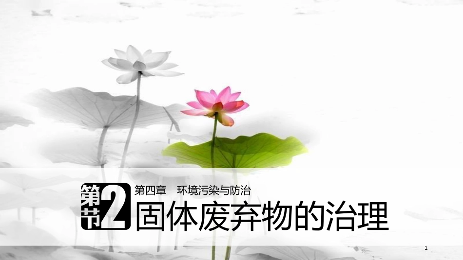 高中地理 第四章 环境污染与防治 第二节 固体废弃物的治理同步备课课件 中图版选修6_第1页