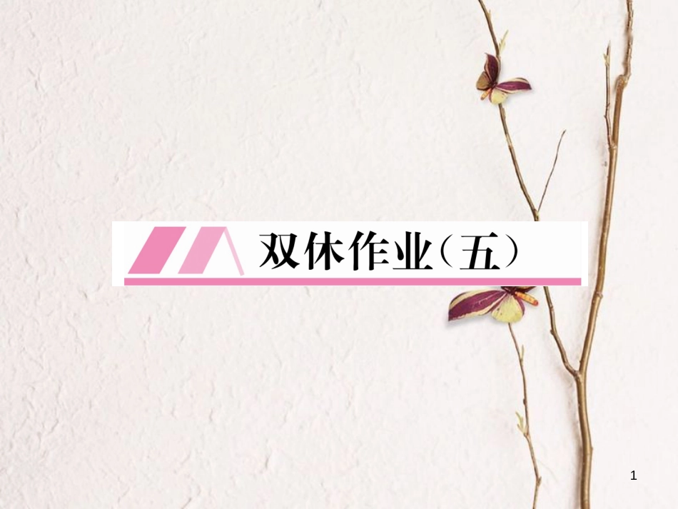 （毕节专版）八年级数学下册 双休作业（五）作业课件 （新版）北师大版_第1页