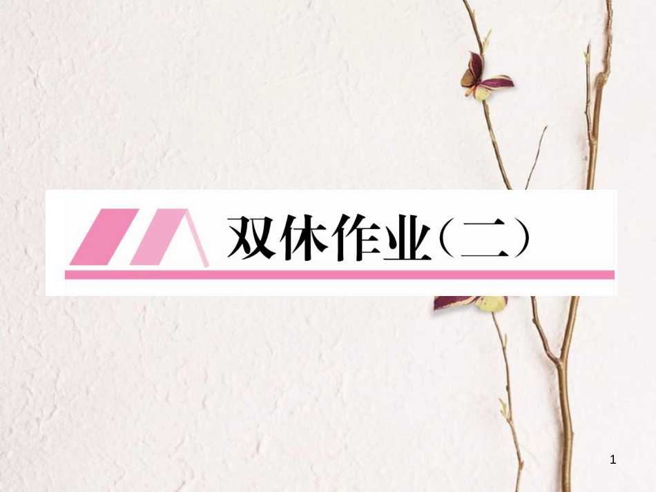 （遵义专版）八年级数学下册 双休作业（二）作业课件 （新版）新人教版_第1页
