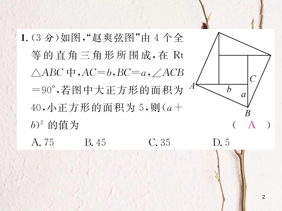 （遵义专版）八年级数学下册 双休作业（二）作业课件 （新版）新人教版_第2页