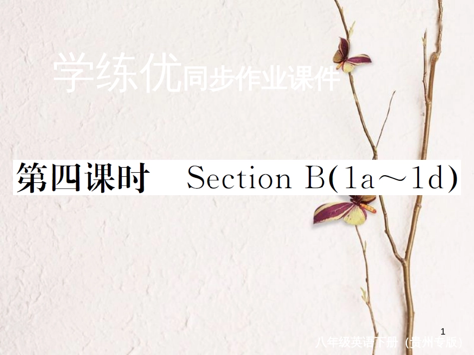 （贵州专版）八年级英语下册 Unit 5 What were you doing when the rainstorm came（第4课时）作业课件 （新版）人教新目标版_第1页