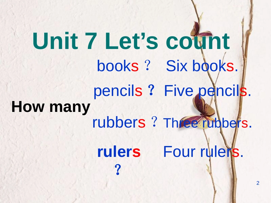 一年级英语上册 Unit 7 Let’s count课件1 牛津上海版_第2页