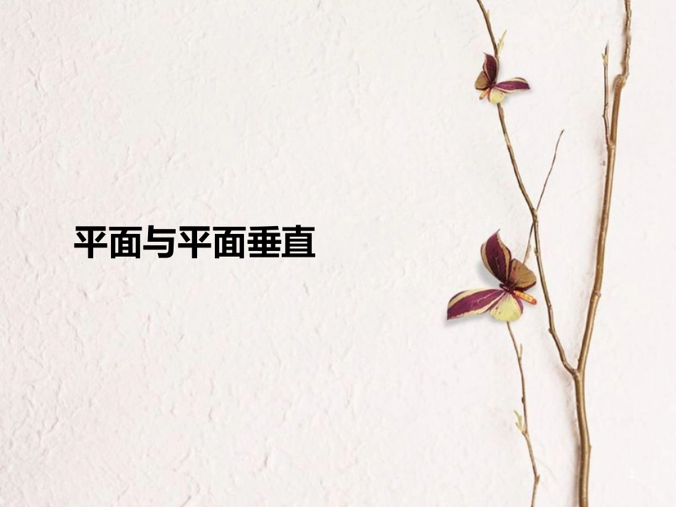 山西省忻州市高考数学 专题 平面与平面垂直复习课件_第1页
