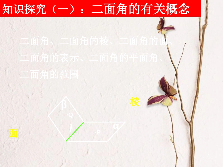 山西省忻州市高考数学 专题 平面与平面垂直复习课件_第3页