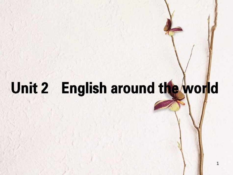 2019届高三英语一轮复习 Unit 2 English around the world课件 新人教版必修1_第1页