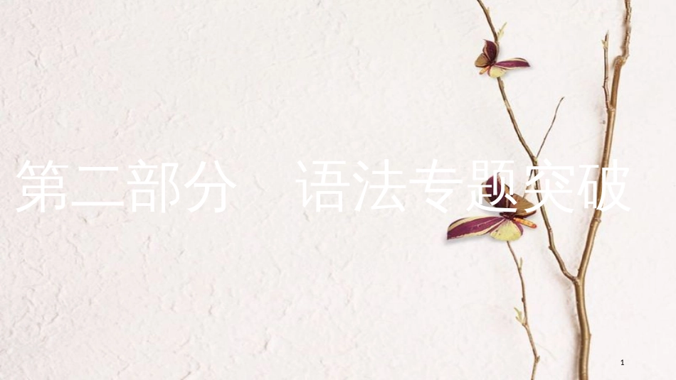 2018中考英语复习 第二部分 语法专题突破 专题一 名词课件 （新版）人教新目标版_第1页
